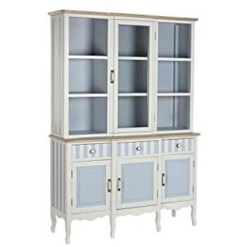 Vitrina de Cristal DKD Home Decor Blanco 141,5 x 44 x 199 cm