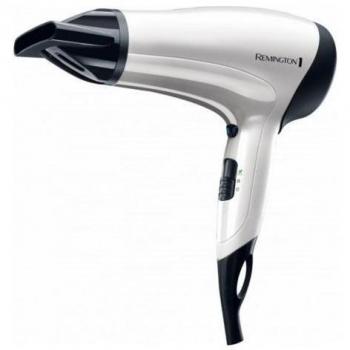 REMINGTON Ionic Hair Dryer Power Volume D3015 - Handheld hair dryer 1650W, ionic technology for reduced frizz, 2 heat and speed settings, concentrator nozzle for precise styling, lightweight design