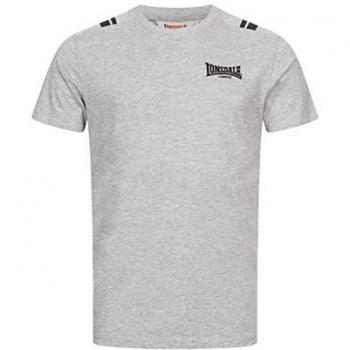 Camiseta Lonsdale Culrain de Manga Corta Gris para Hombre XL