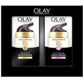 Olay Total Effects Anti-Ageing 7-in-1 Set de Regalo: Day Moisturiser 37 - ml, Night Firming Moisturiser 37 - ml