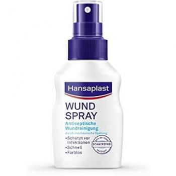 Spray Antiséptico para Limpieza de Heridas Hansaplast 50 ml - Protección Rápida, Sin Dolor y Transparente