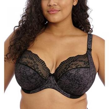 Elomi Lucie Underwire Plunge Bra - Black - Size 42H
