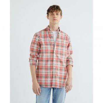 Camisa Regular Fit a cuadros naranja Gant