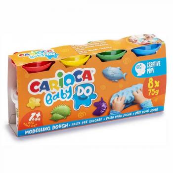 Pasta de Modelar Carioca Baby Dough Bote 75 g Set de 8 Colores Surtidos