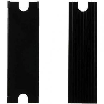 Passive Grizzly M.2 Ssd Thermal Passive Cooler - 2x Thermal Pad, Aesthetic Black Color, Ssd Heat Sink - Passive Cooler to Eliminate Speed Reduction of M.2 2280 Solid State Drive