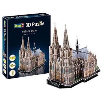 Revell- Catedral de Colonia, Longitud 35,0cm 3D Puzzle, Multicolor