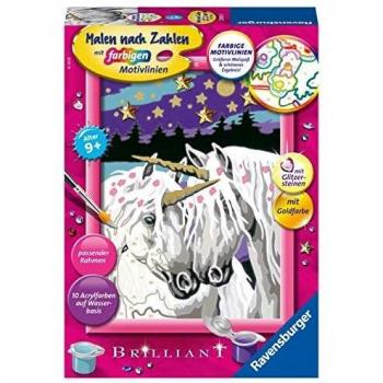 Ravensburger 27697 - Pintura guiada por números, diseño de unicornio , color/modelo surtido