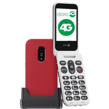 Teléfono Móvil Doro Leva E22 4G Rojo/Blanco Pantalla 2.8 Teclas Grandes Bluetooth IP54