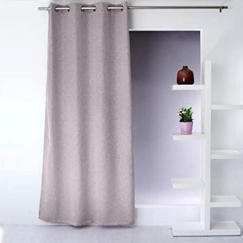 Cortina Opaca Tejida Gris Claro 140x240 cm