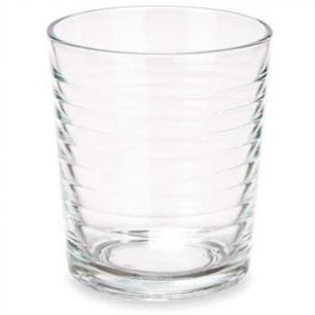 Vivalto Set de Vasos Rayas Transparente Vidrio 360 ml (6 Unidades)