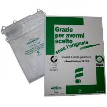 6 bolsas originales para Folletto VK 135, 136, para aspiradora Vorwerk Folletto original