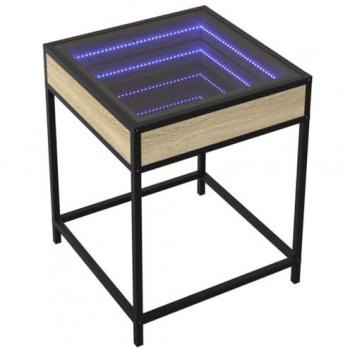 Mesa de centro con Infinity LED roble Sonoma 40x40x51 cm
