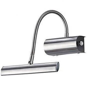 Lámpara de pared LED Curtis, 4W 380lm, Níquel Mate, Flexible y Regulable