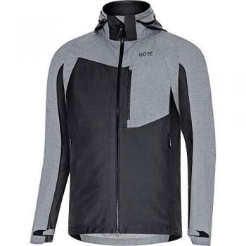 GORE WEAR C5 Chaqueta de Ciclismo para Hombre con Capucha GORE-TEX INFINIUM, L, Negro/Gris oscuro
