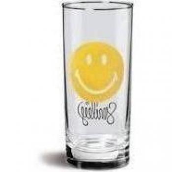 Glasses Smiley yellow 2pcs. 6x14cm