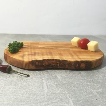 Madera de olivo tabla de desayuno/tabla de cortar/tabla de quesos, rústico, hecho a mano