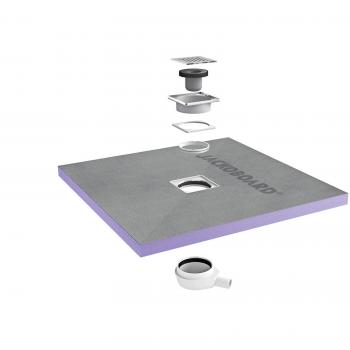 Plato de ducha Jackon Aqua Centrado 1000x1000x40mm con desagüe horizontal incluido