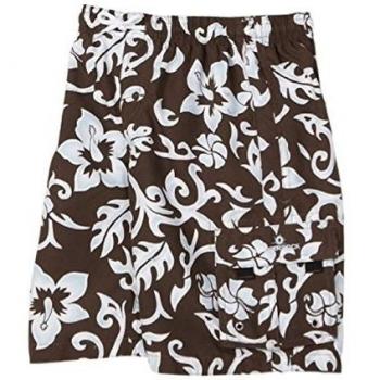 Snapper Rock Schwimmbekleidung Badeshorts/Boardshorts UV Schutz - Bañador, color marrón / azul, talla 12 años