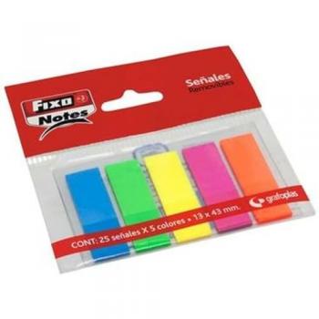 Blister de 24 Marcadores Autoadhesivos Neon 13x43 mm en 5 Colores
