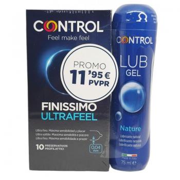 Control Ultrafeel Preservativos 10 Unidades + Lubricante Nature 75ml Pack