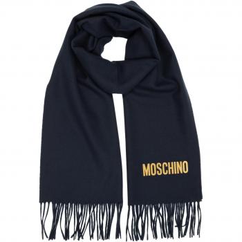 Moschino Wool Scarf, Stay Warm and Elegant this Winter, Blue female, Size: ONE SIZE