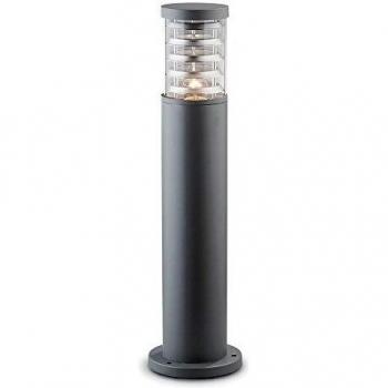 Lámpara de pie Tronco gris, 1 bombilla, aluminio, IP44