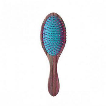 Cepillo Ovalado de Madera Rayada Morado - Bifull