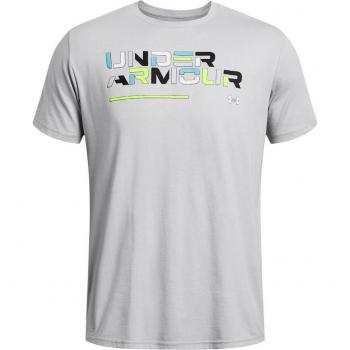 Camiseta de hombre Under Armour Colorblock Wordmark Gris L