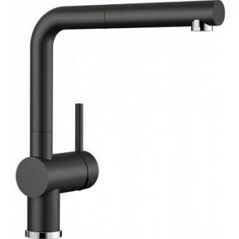 Grifo de cocina Blanco Linus S - Batería extraíble en color negro Silgranit 526148
