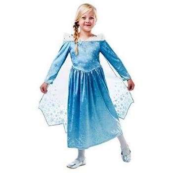 Frozen - Disfraz de princesa Elsa Deluxe para niña, infantil 5-6 años