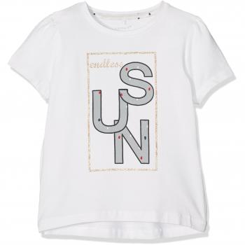 NAME IT Nitgunnva Ss Top Mz, Camiseta para Niñas, Blanco