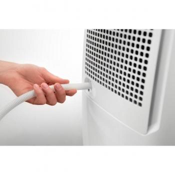 De'Longhi DEX14 Deshumidificador silencioso, función secado y purificador, 210 W, capacidad deshumidificación 14L/24h, depósito extraíble 2.1 l, filtro anti-polvo lavable, color blanco