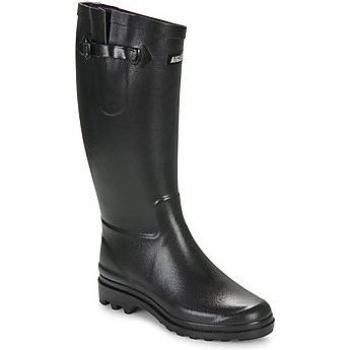 Aigle Aiglentine 2 NL Women's Black Rubber Calf Length Rain Boots