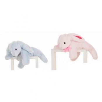 Peluche Conejo Suave Acostado 30 Cm 3 Colores Surtidos