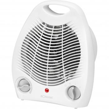 Calefactor Bomann HL 1096 CB, Blanco, con Función Ventilador y 2 Niveles de Temperatura, Potencia 2000 W