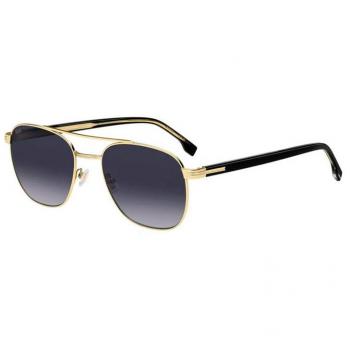 Hugo Boss Men's Pilot Sunglasses 1723/S Gold Black Dark Grey Shaded 56mm