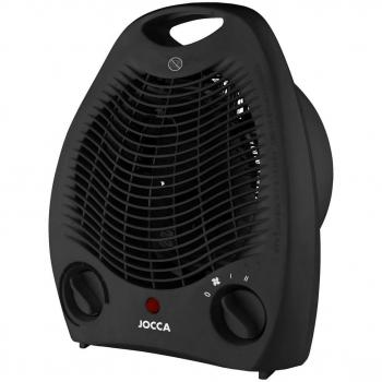 Jocca 2843N Calefactor Eléctrico 2000W con Temperatura Regulable, Función Calor y Ventilador, 2 Velocidades para Función de Calor, Asa de Transport
