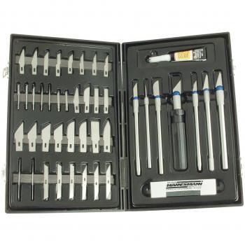 Mannesmann m69051 juego de herramientas para tallar madera 51 piezas