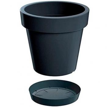 ProsperPlast Maceta de plastico con soporte Lofly en color antracita