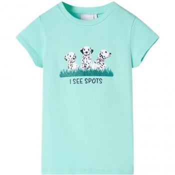 Camiseta infantil menta claro 104