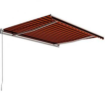 Vidaxl Toldo Retráctil Manual para Exterior - Naranja y Marrón 400x300 cm