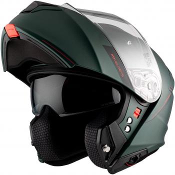 Casco Modular de Moto MT Helmets Genesis SV Verde Opaco