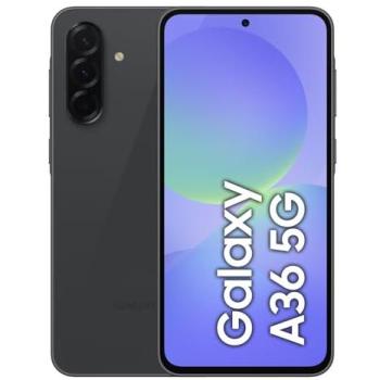 Smartphone Samsung Galaxy A36 5G, 128 GB, 6 GB RAM, Pantalla Super AMOLED de 6.7, Cámara de 50 MP, Batería de 5000 mAh, Android 15, Negro