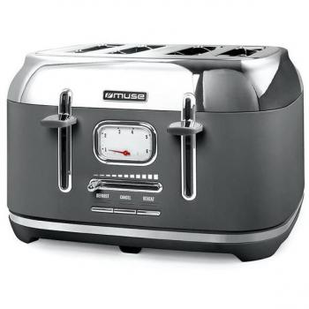 Tostadora 4 ranuras 1800W gris/acero inoxidable MS-131DG Muse
