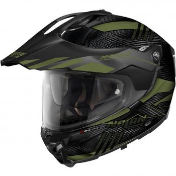Nolan Casco Adventure X-552 Ultra Carbon Verde Wingsuit N-Com - Negro Verde (M)