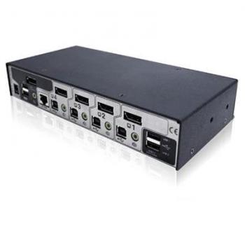 Conmutador KVM Adder AV4PRO-DP de alta calidad para DisplayPort con 4 puertos