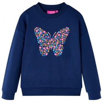 Sudadera para Niños con Estampado de Mariposa Jersey Ropa Infantil Azul Marino