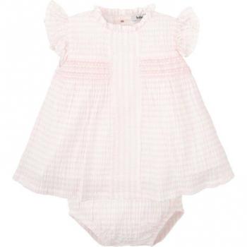 Conjunto de bebé niña Jesusito de rayas con braguita a juego