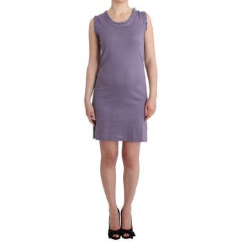 John Galliano Purple Cotton Jersey Dress - Size S, Short Dress, Female, Elegant, Knee-Length