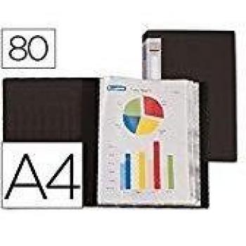 Liderpapel Carpeta Personaliza31765 80 Fundas Polipropileno Din A4 Negra Lomo Personalizable